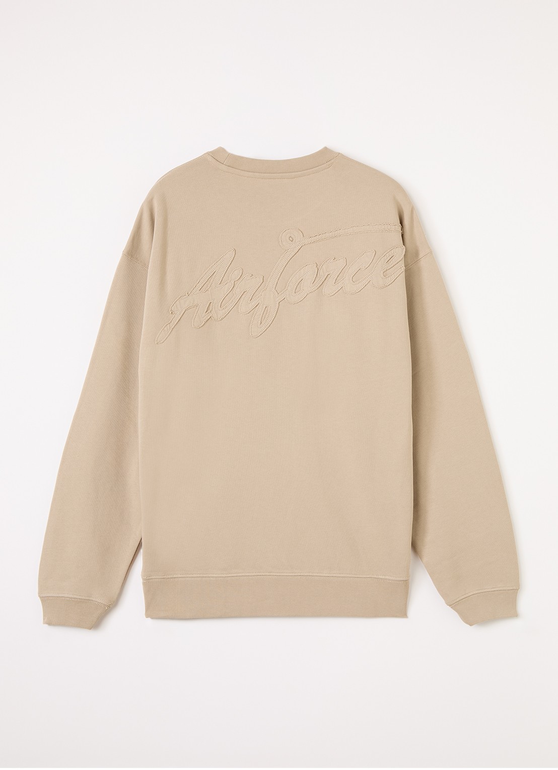 Airforce Sweater met logoborduring - voorkant 3 beige