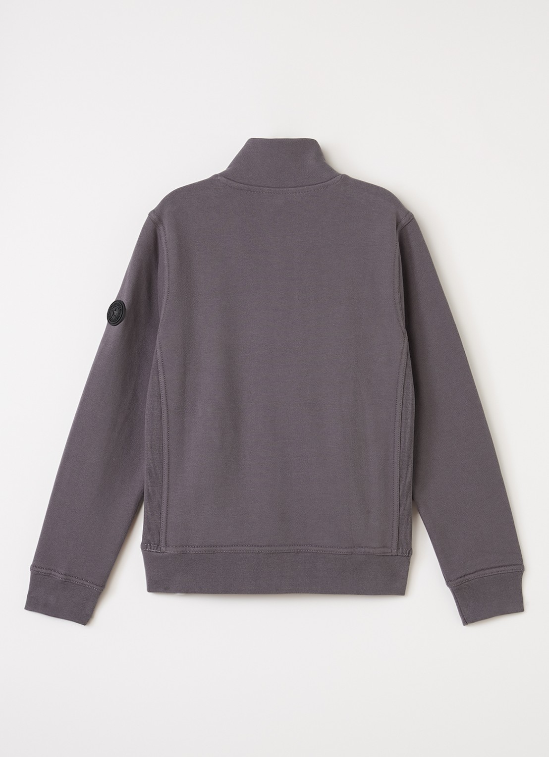 Airforce Sweater met opstaande kraag - voorkant 4 aubergine