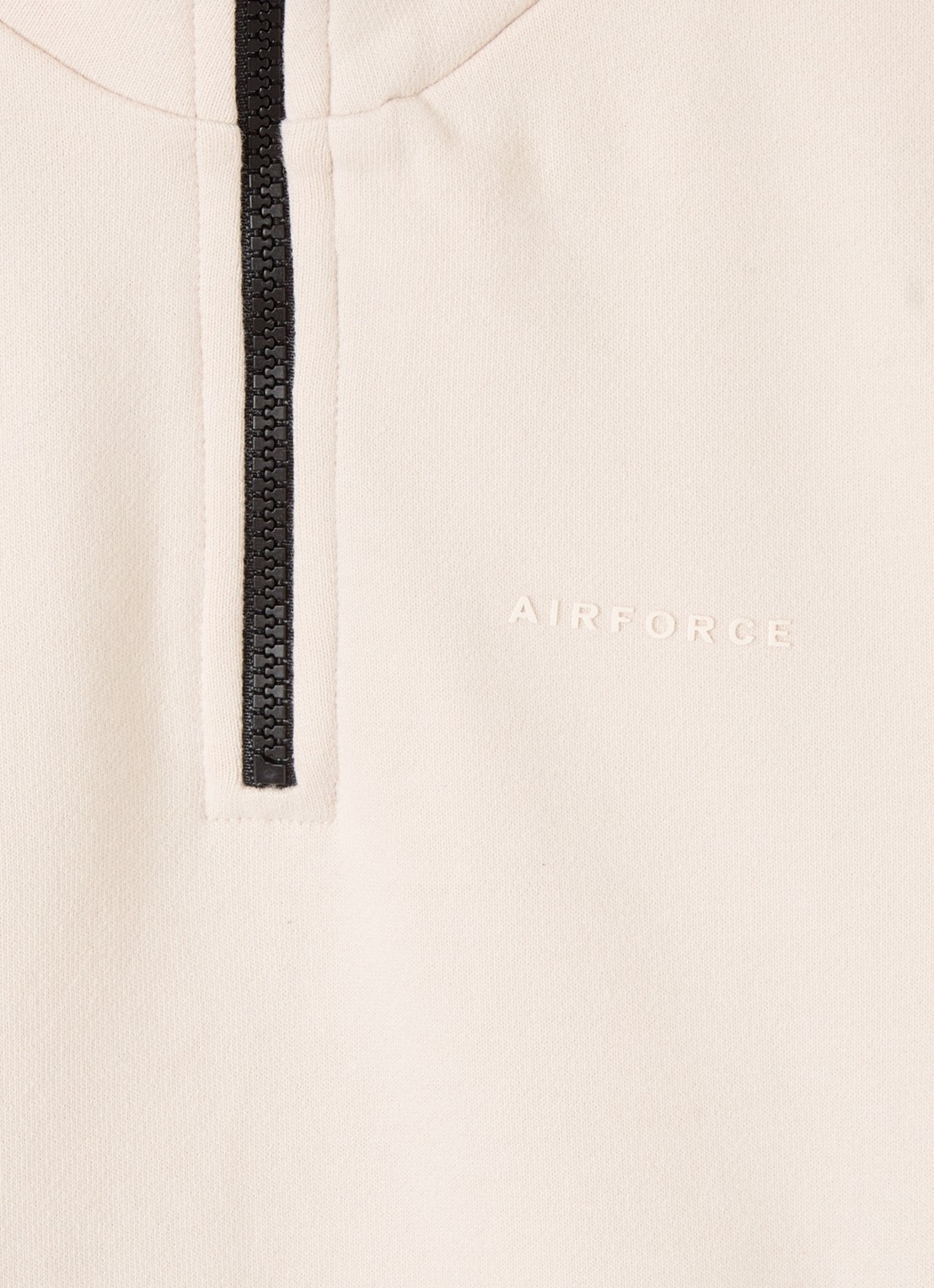 Airforce Sweater met opstaande kraag - detail creme