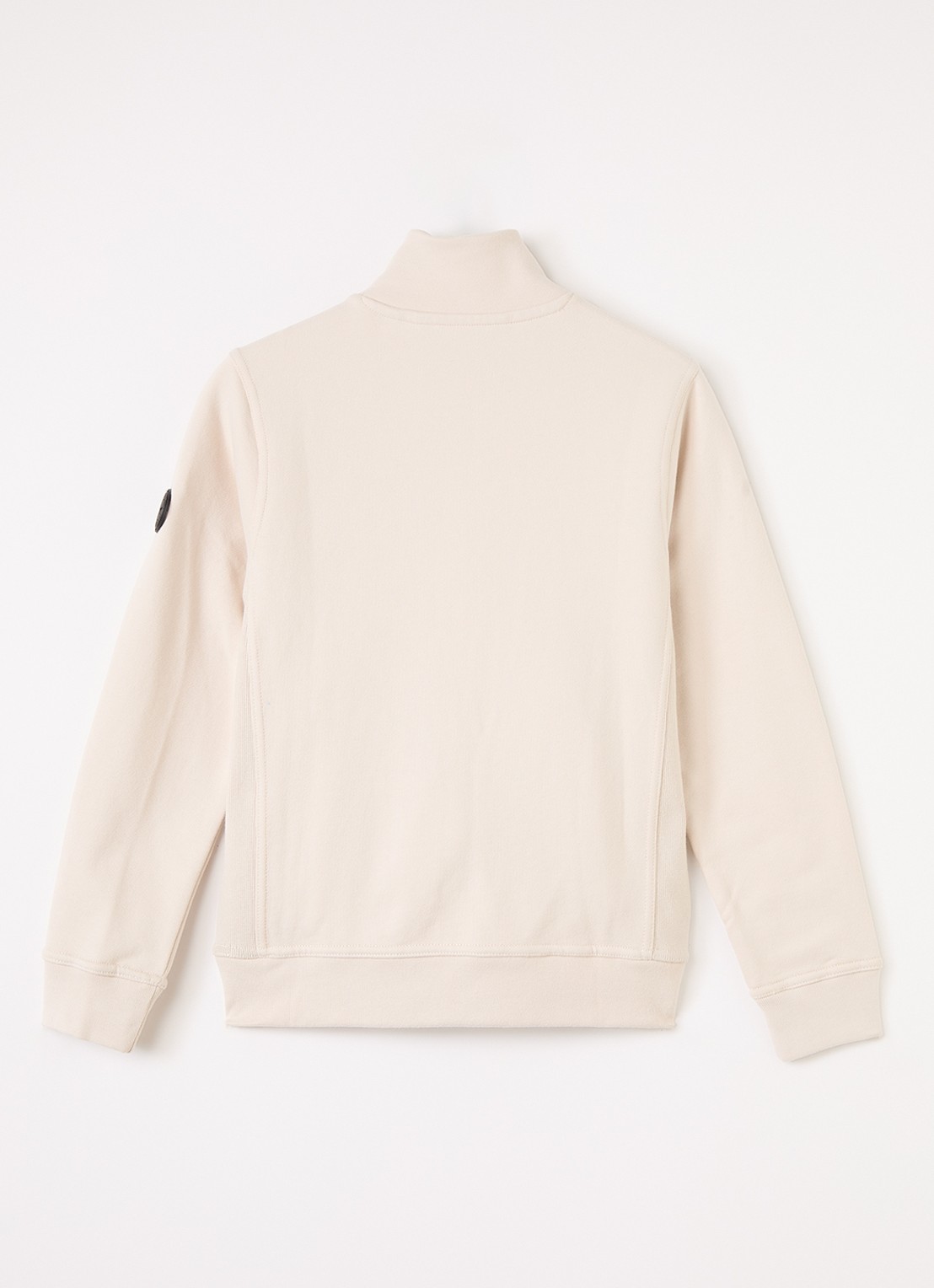 Airforce Sweater met opstaande kraag - voorkant 4 creme