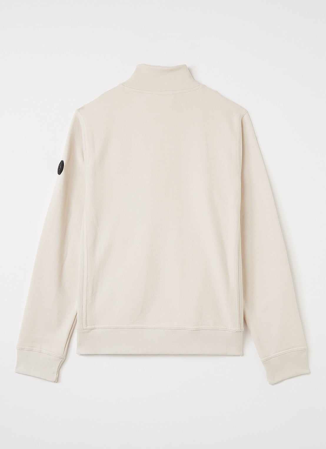 Airforce Sweater met opstaande kraag - voorkant 2 beige