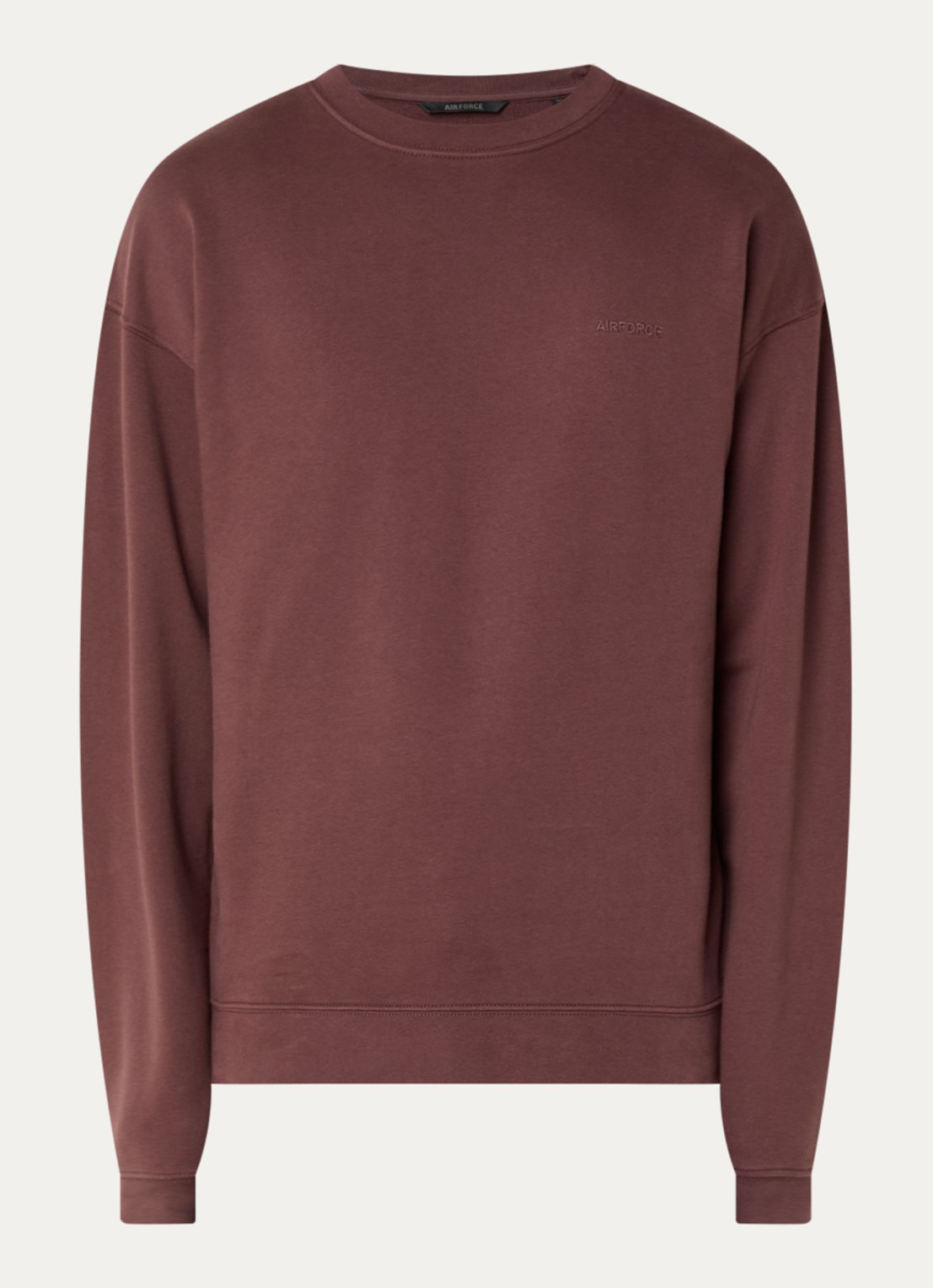 Airforce Sweater van katoen met logo - voorkant 3 bruin
