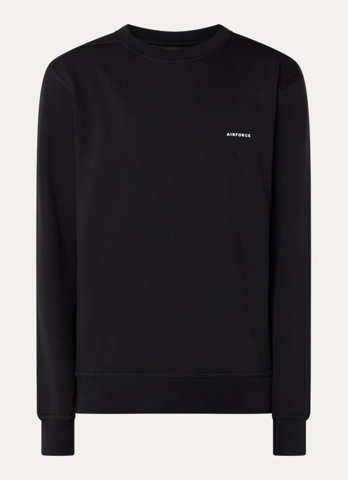 Airforce Sweater van  katoen met logo - voorkant 3 zwart