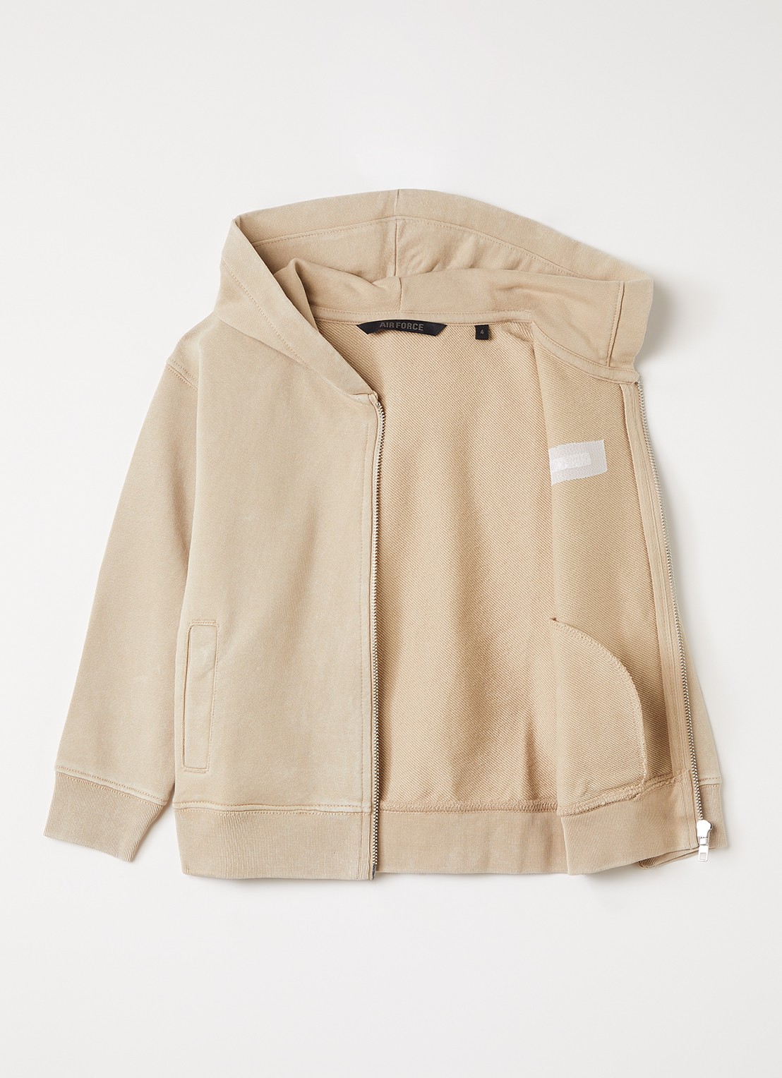 Airforce Sweatvest met logoborduring - voorkant 2 staalblauw