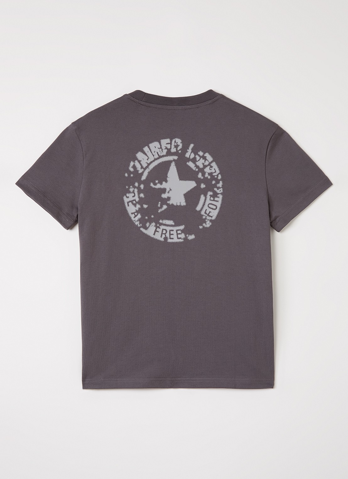 Airforce T-shirt met logo- en backprint - voorkant 2 donkergrijs