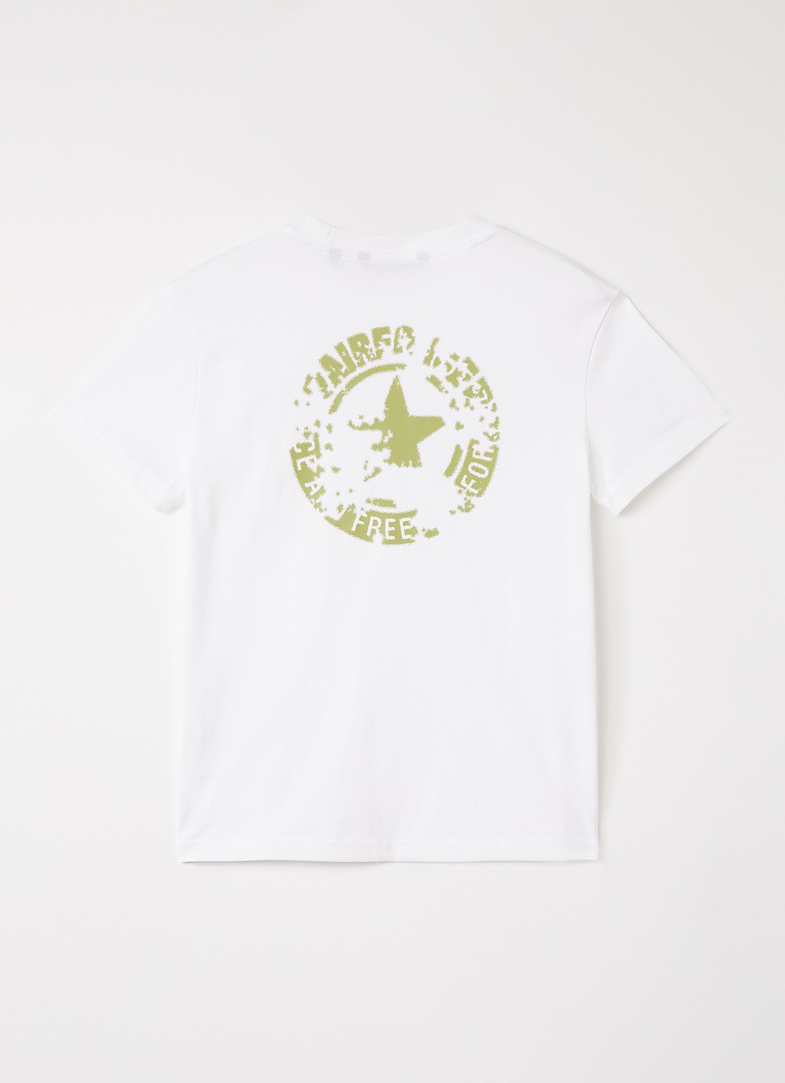Airforce T-shirt met logo- en backprint - voorkant 2 wit