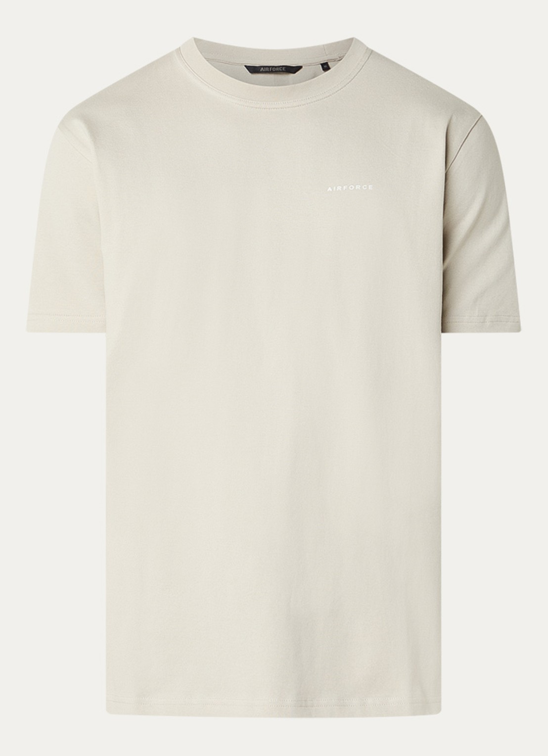 Airforce T-shirt met logo - voorkant khaki