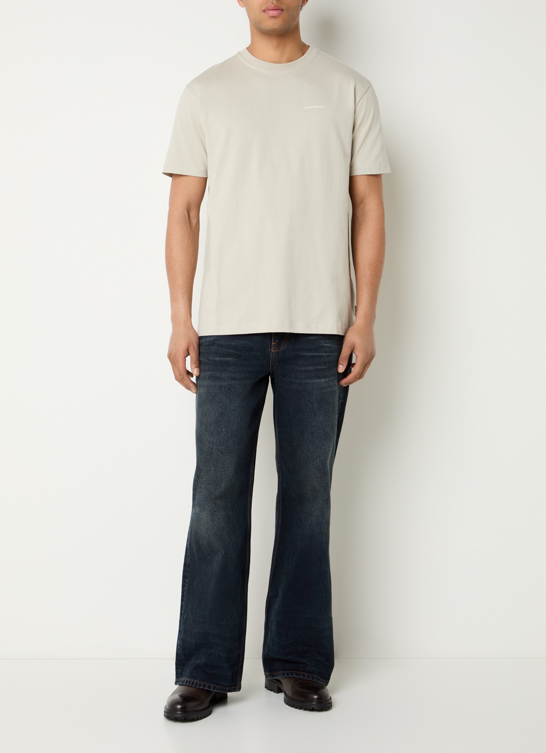 Airforce T-shirt met logo - voorkant 2 khaki