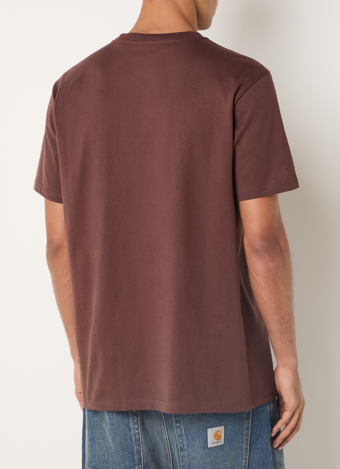 Airforce T-shirt met logo - achterkant 3 kastanjebruin