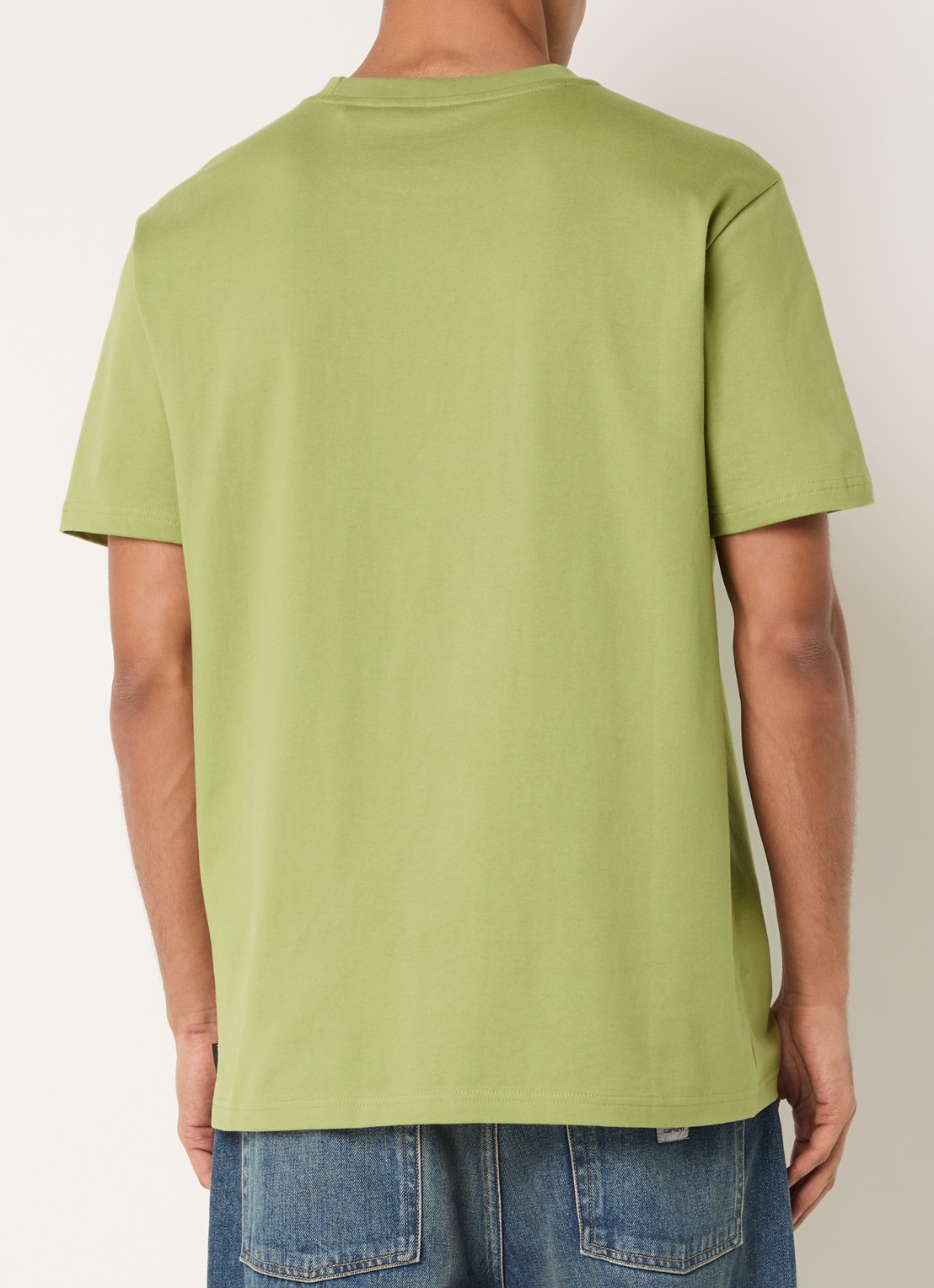 Airforce T-shirt met logo - achterkant mosgroen