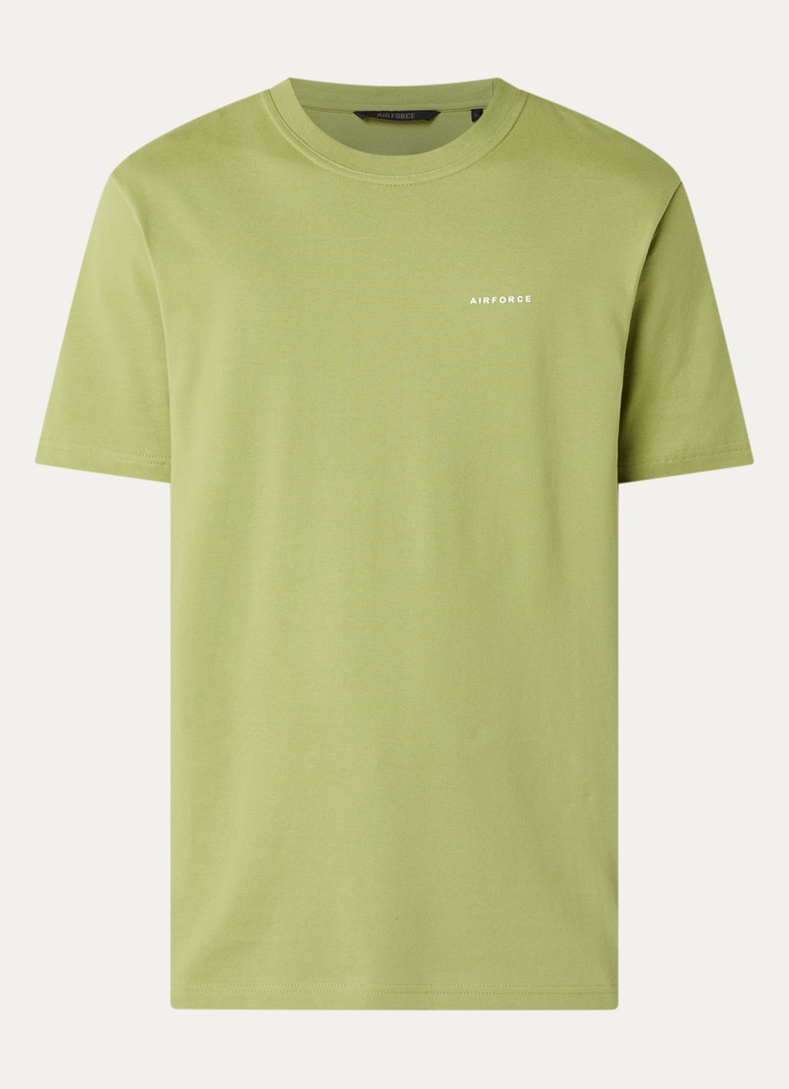 Airforce T-shirt met logo - voorkant 2 mosgroen