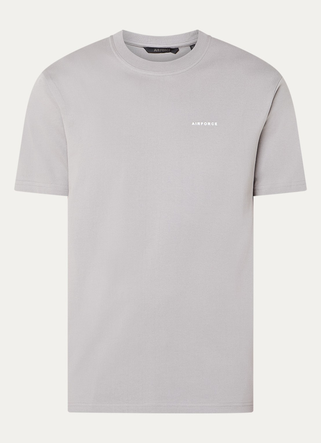 Airforce T-shirt van  katoen met logo - voorkant 2 donkergrijs