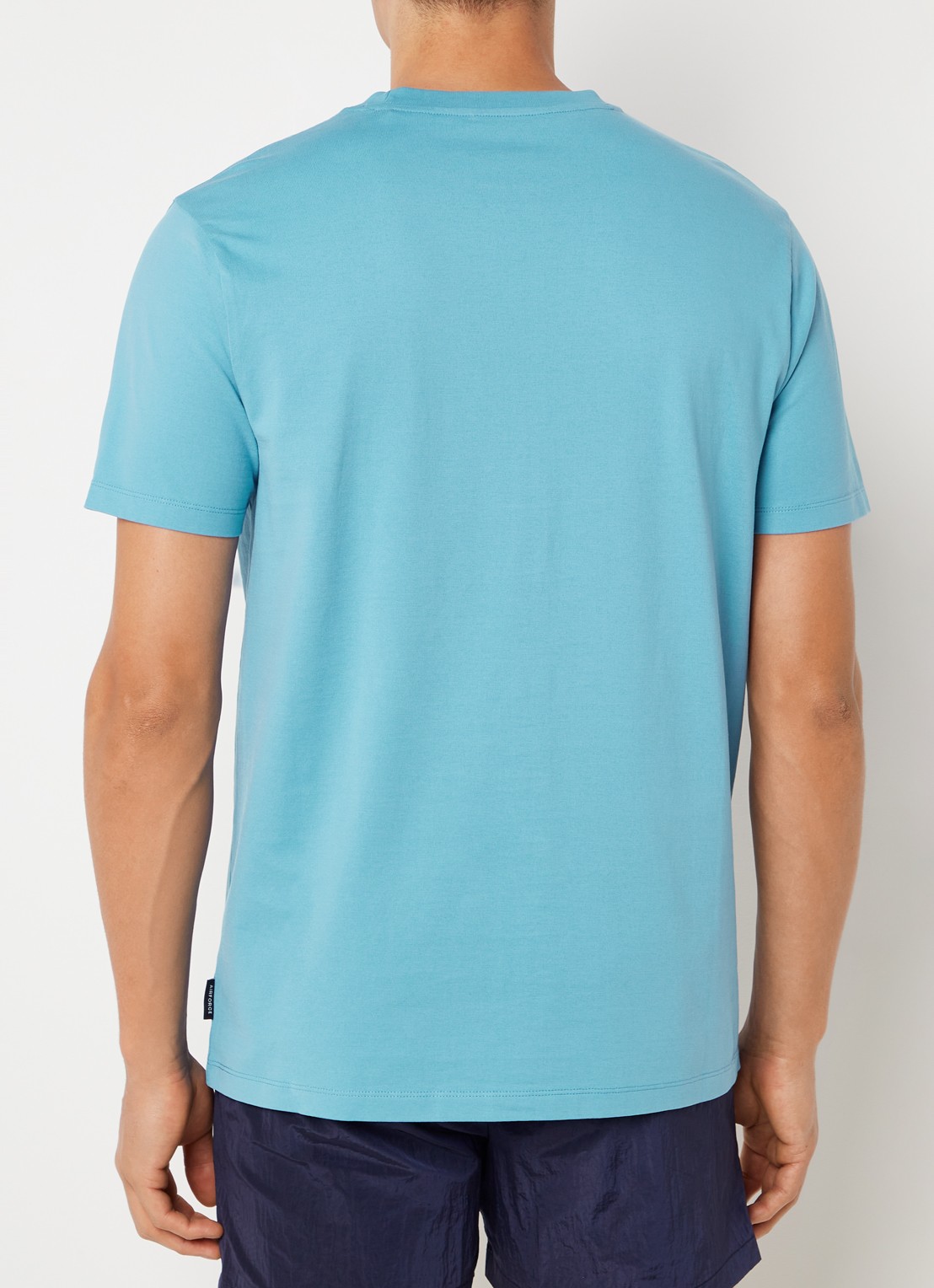 Airforce T-shirt van  katoen met logo - achterkant lichtblauw