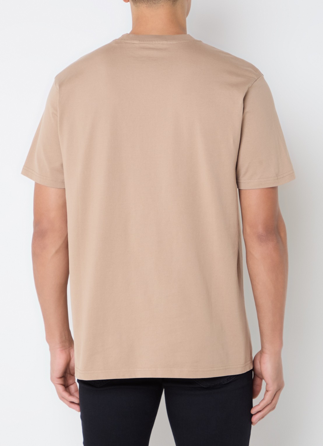 Airforce T-shirt van  katoen met logo - achterkant camel