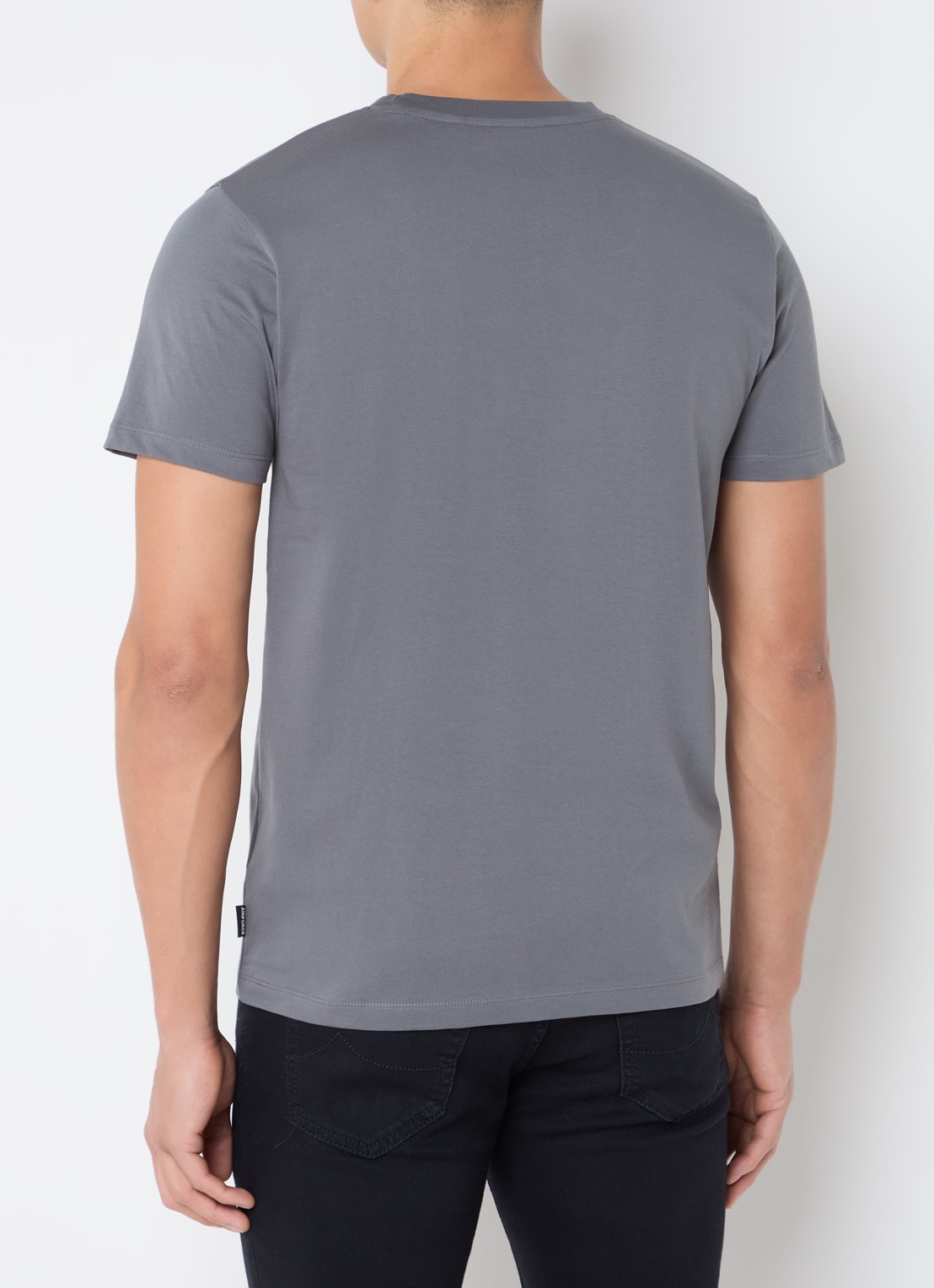 Airforce T-shirt van  katoen met logo - achterkant 4 donkergrijs