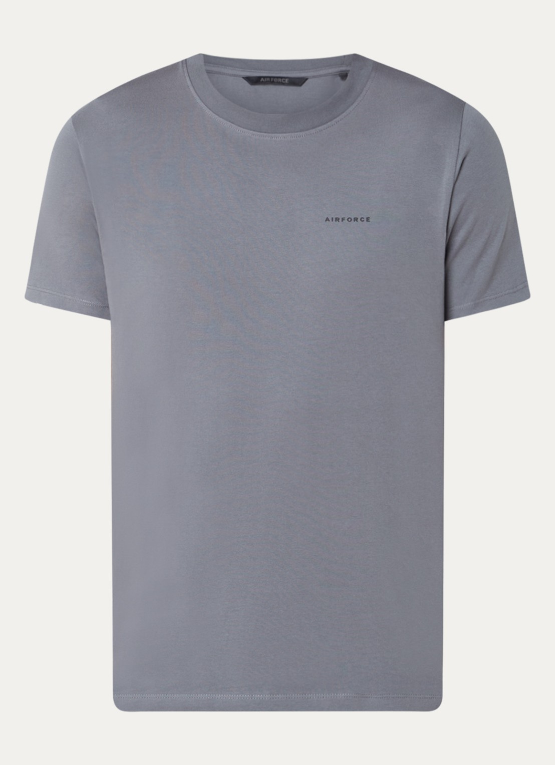 Airforce T-shirt van  katoen met logo - voorkant 2 donkergrijs