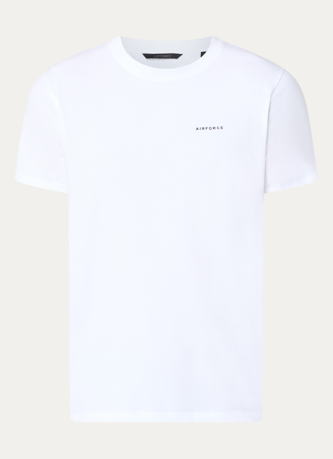 Airforce T-shirt van  katoen met logo - voorkant wit