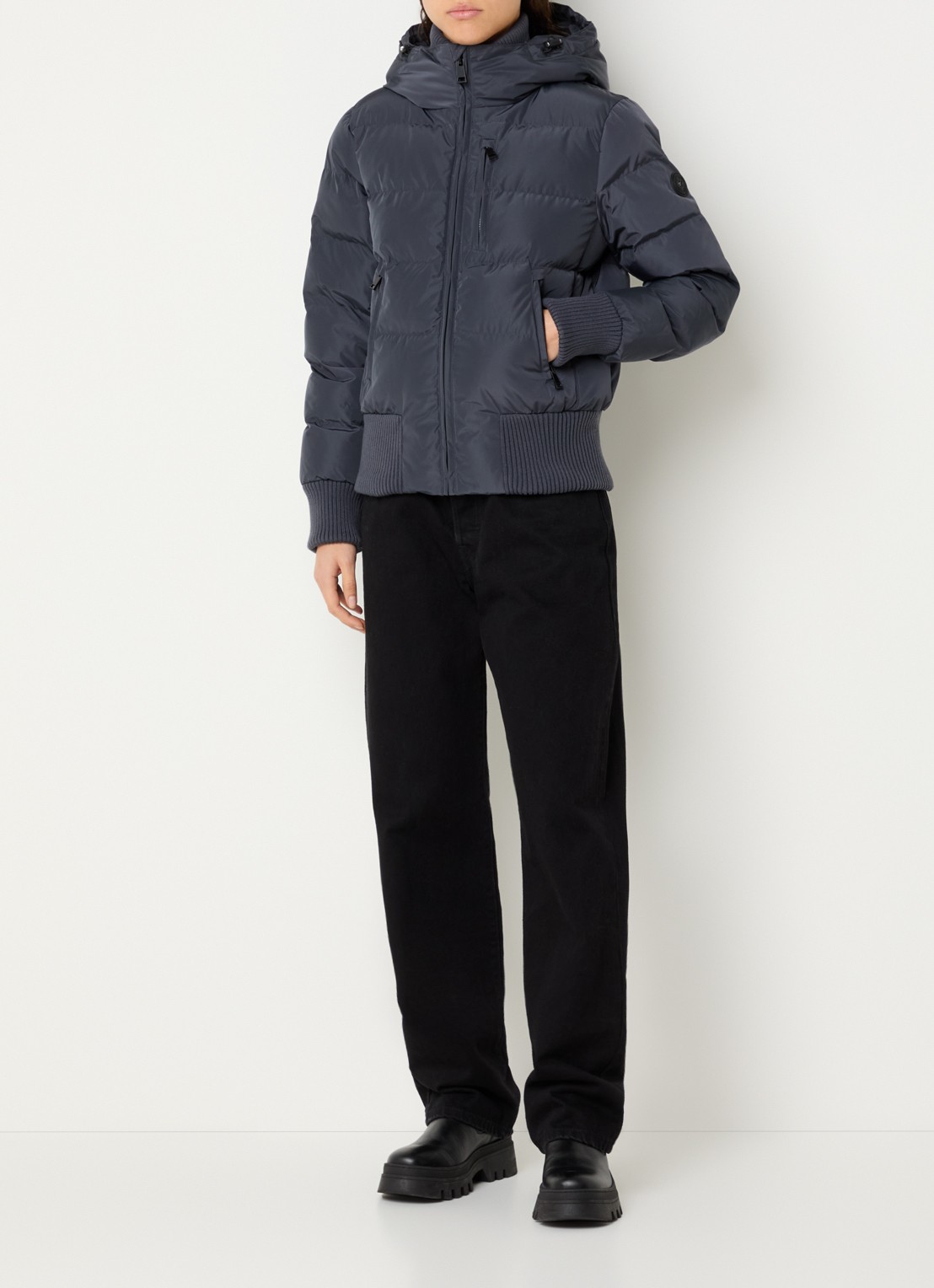 Airforce Taos gewatteerd jack met capuchon en ritszakken - voorkant 4 donkerblauw