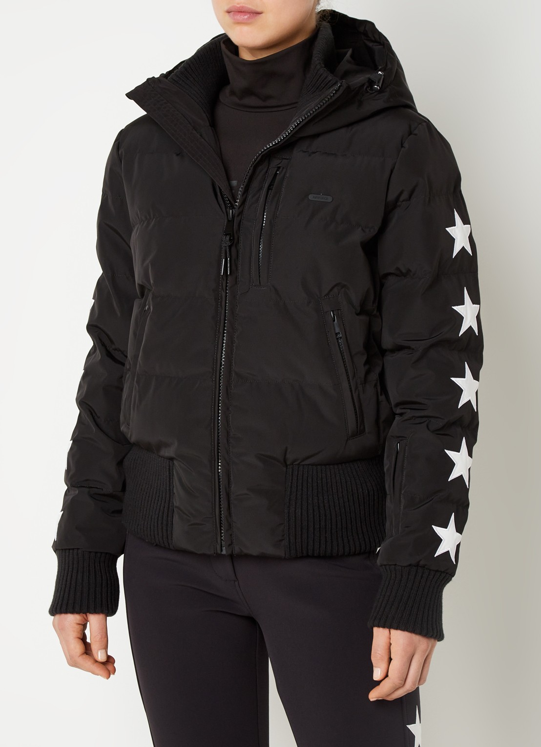 Airforce Taos ski-jas met ritszakken en capuchon - detail zwart