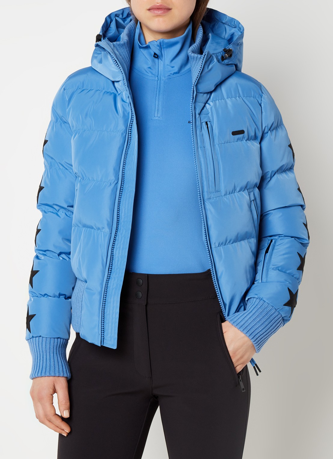 Airforce Taos ski-jas met ritszakken en capuchon - detail blauw