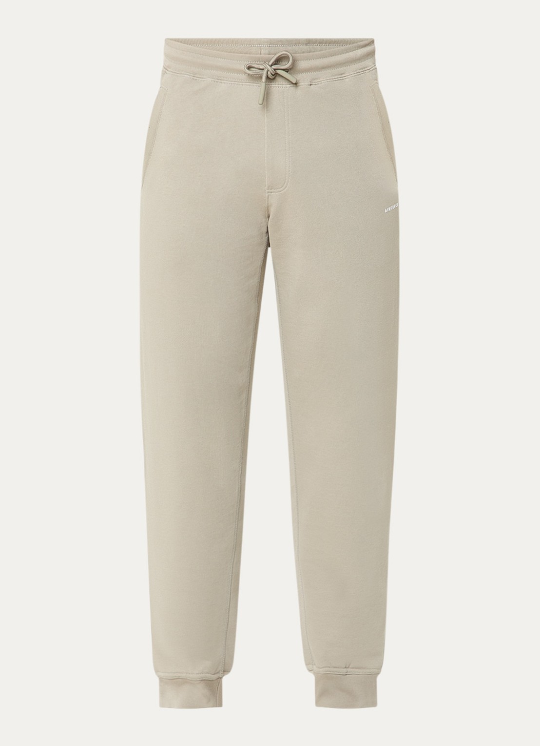 Airforce Tapered fit joggingbroek met steekzakken - voorkant 2 khaki