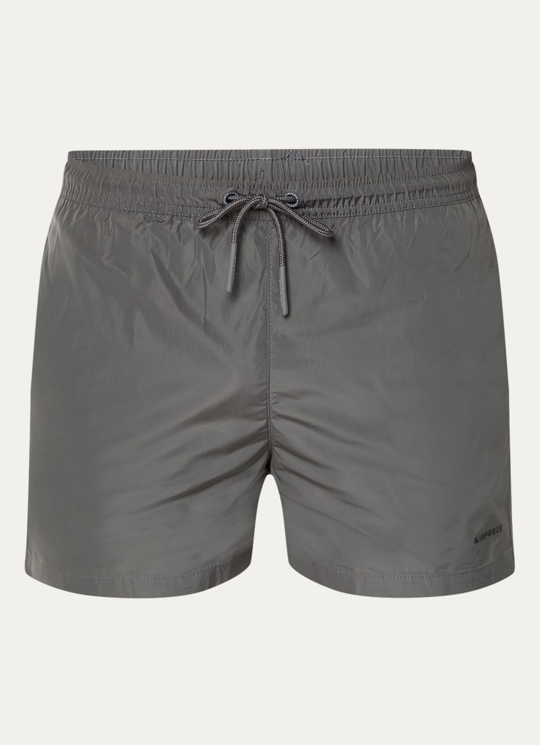 Airforce Zwemshorts met logo en steekzakken - voorkant 3 antraciet
