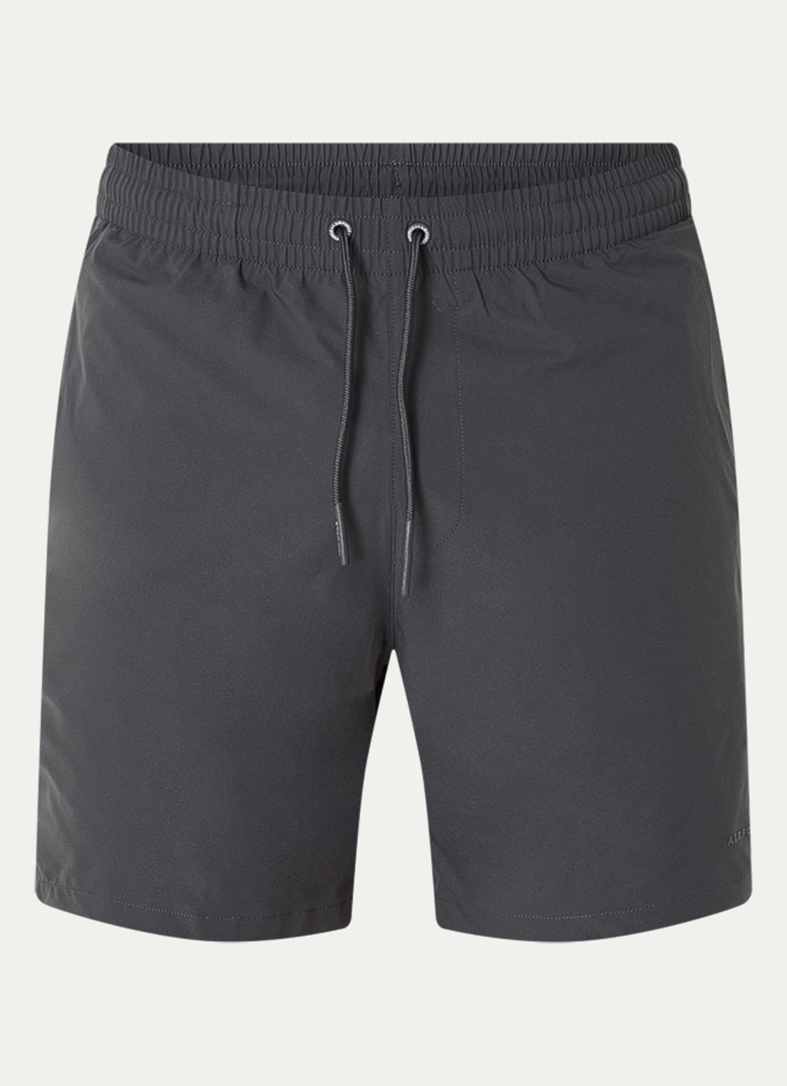 Airforce Zwemshorts met logo en steekzakken - voorkant antraciet