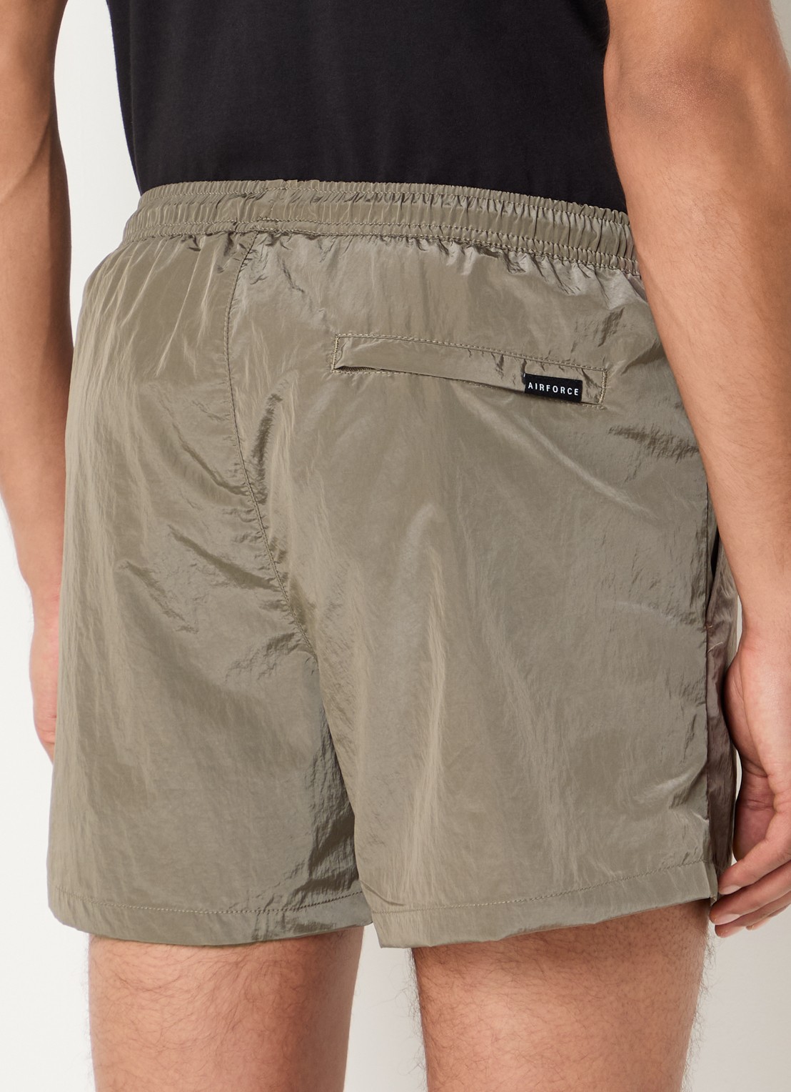 Airforce Zwemshorts met logo - achterkant 4 taupe
