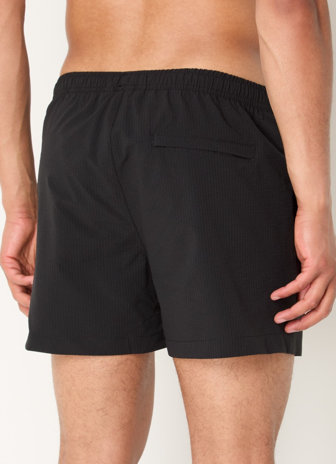 Airforce Zwemshorts met structuur en logo - achterkant zwart