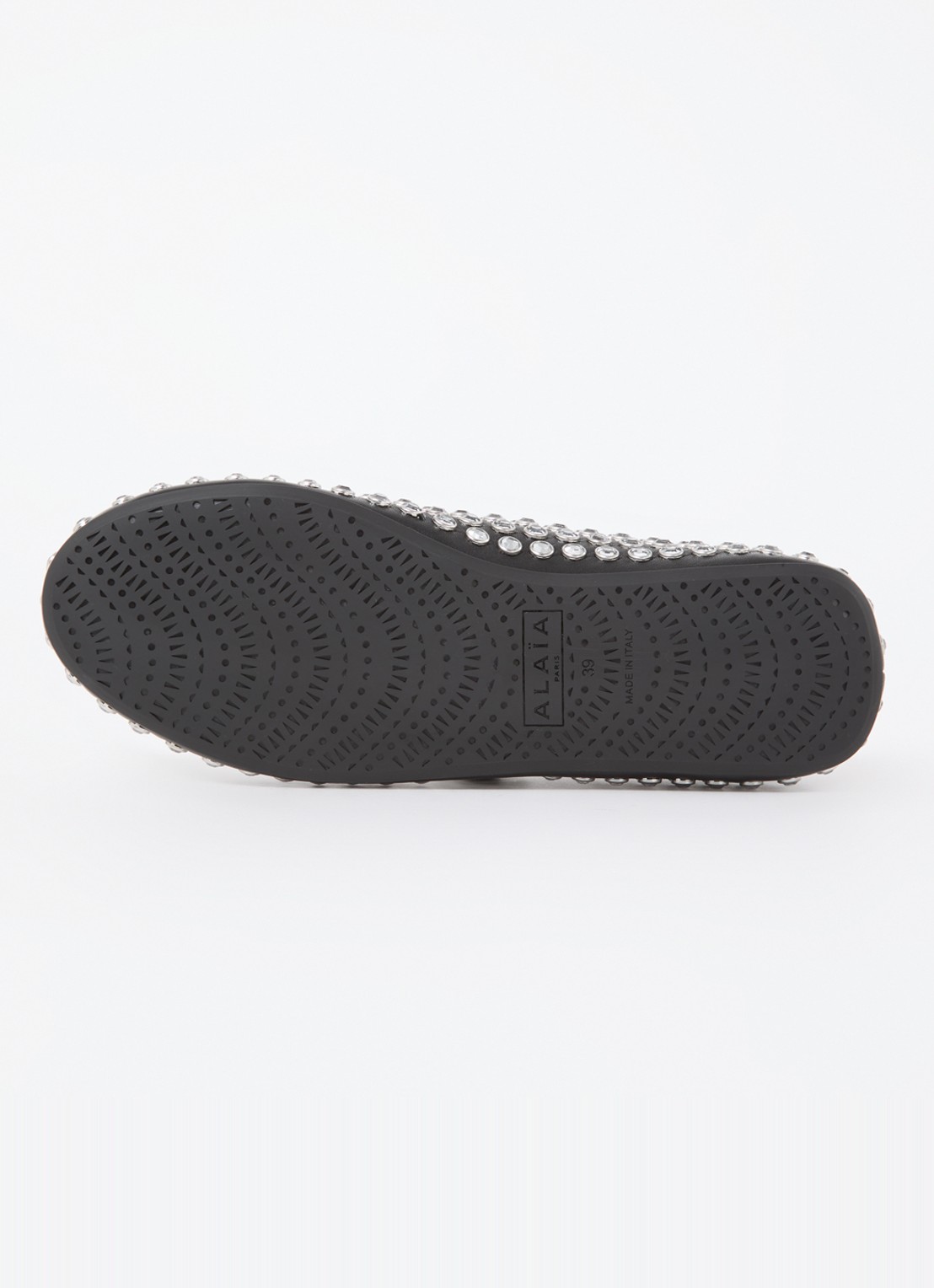 Alaïa Ballerina van lamsleer met studs - detail 3 zwart