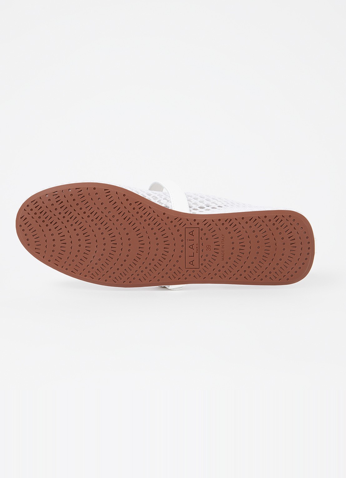 Alaïa Ballerina van mesh met details van kalfsleer - detail 6 wit