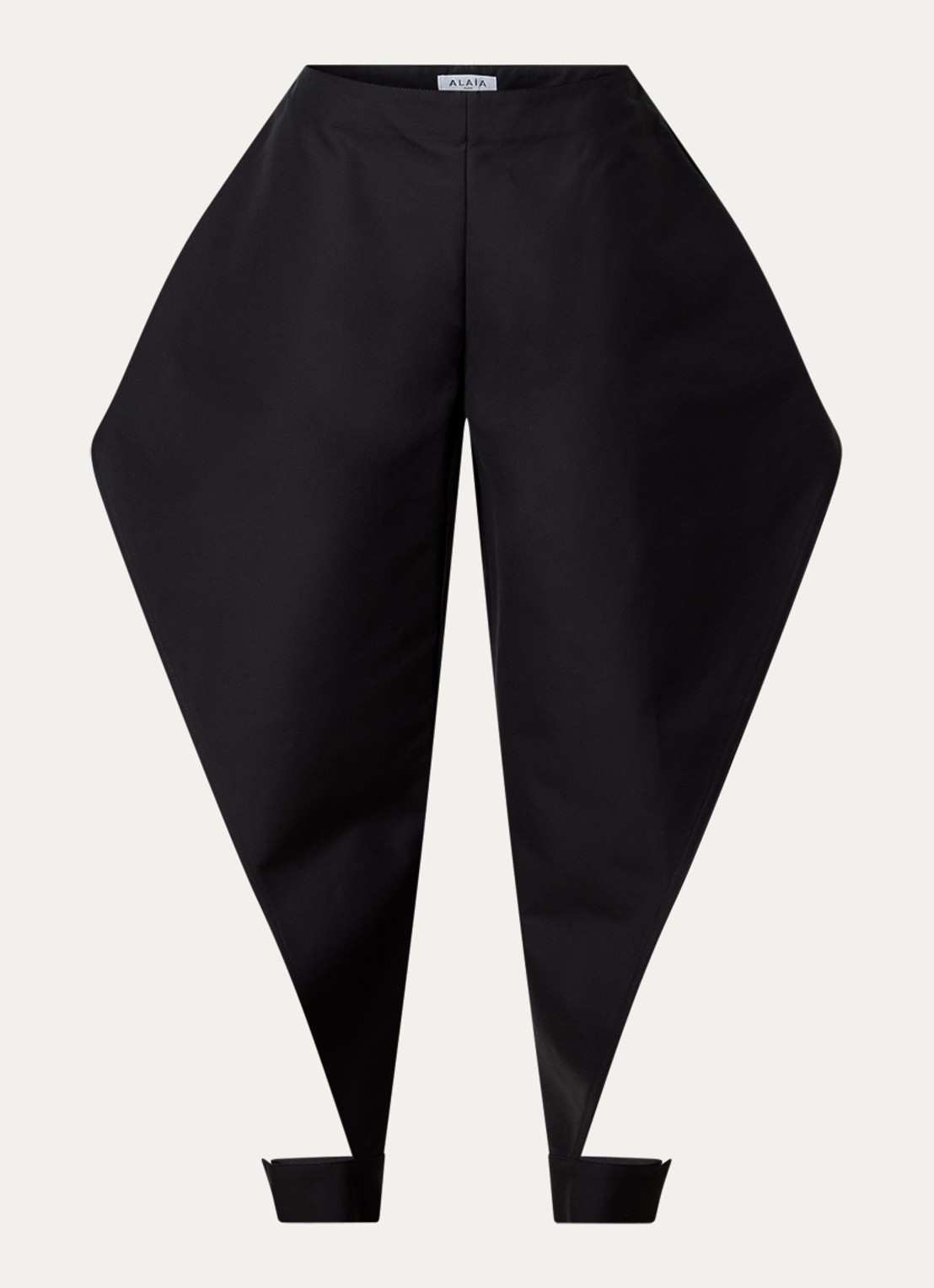 Alaïa High waist loose fit broek met cut-out detail - voorkant 2 zwart