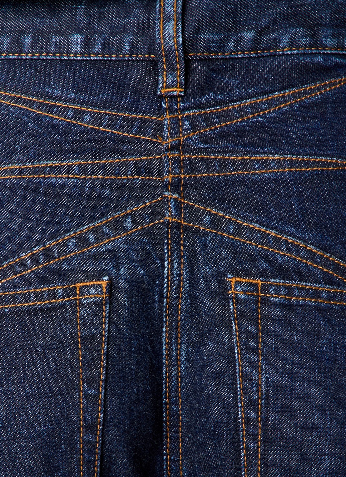 Alaïa High waist loose fit jeans met donkere wassing - detail 5 indigo