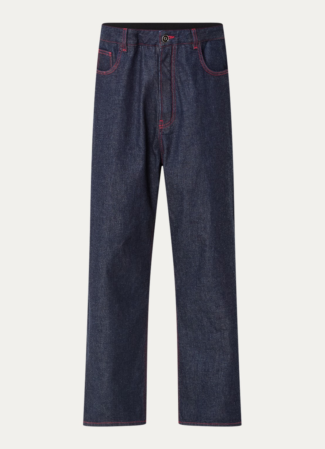 Alaïa High waist loose fit jeans met steekzakken - voorkant 2 indigo