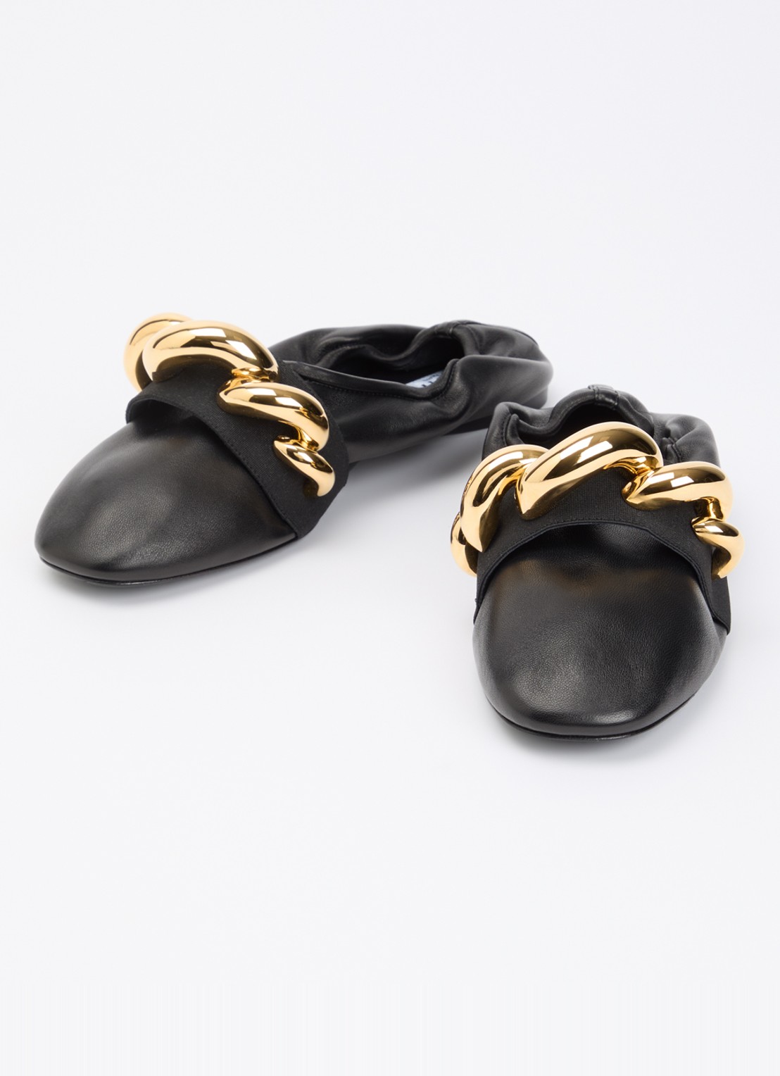 Alaïa Jewel ballerina van lamsleer met kettingdetail - detail 3 zwart
