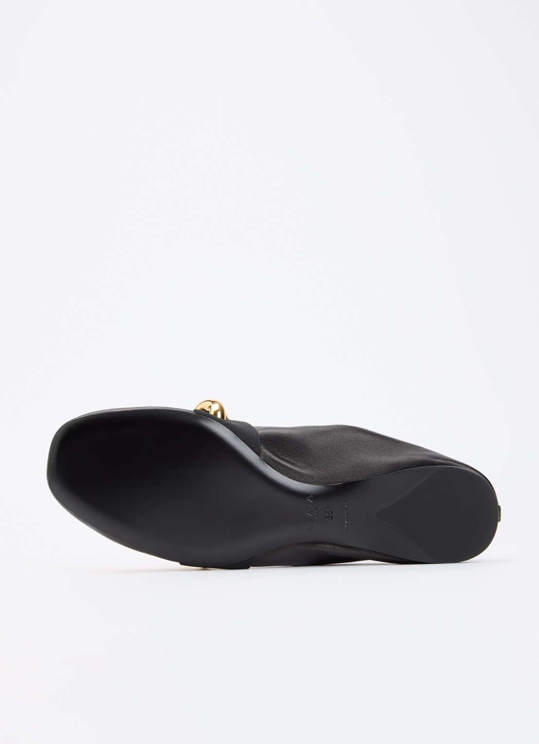 Alaïa Jewel ballerina van lamsleer met kettingdetail - detail 5 zwart
