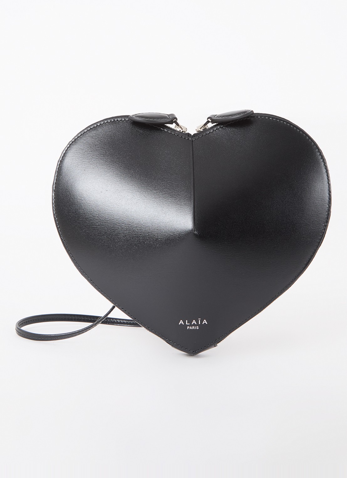 Alaïa Le Coeur crossbodytas van kalfsleer  - voorkant 2 zwart