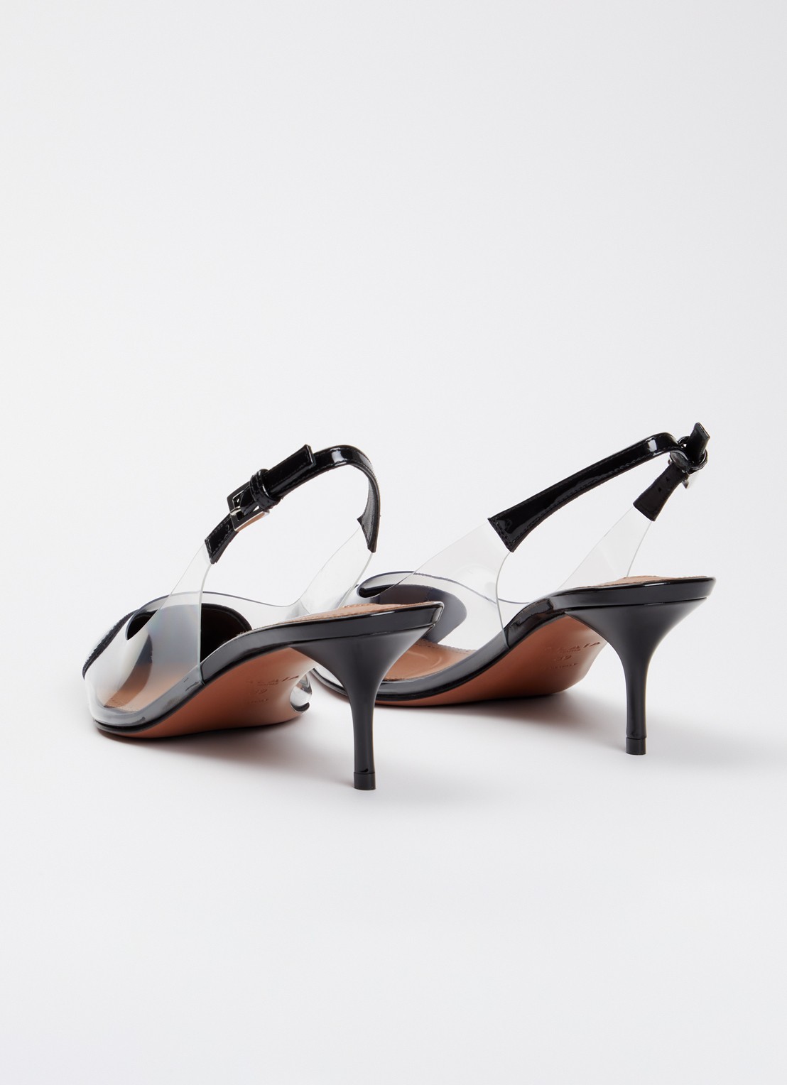 Alaïa Le Coeur slingback van patent kalfsleer  - achterkant 2 zwart