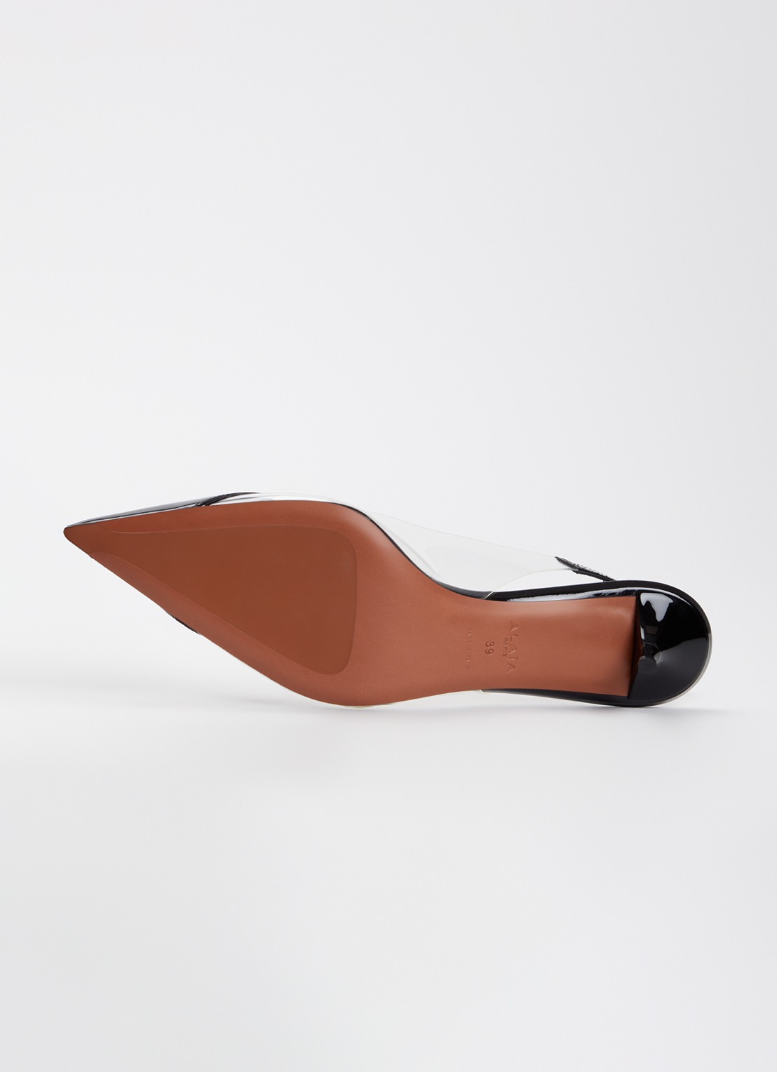 Alaïa Le Coeur slingback van patent kalfsleer  - detail 5 zwart