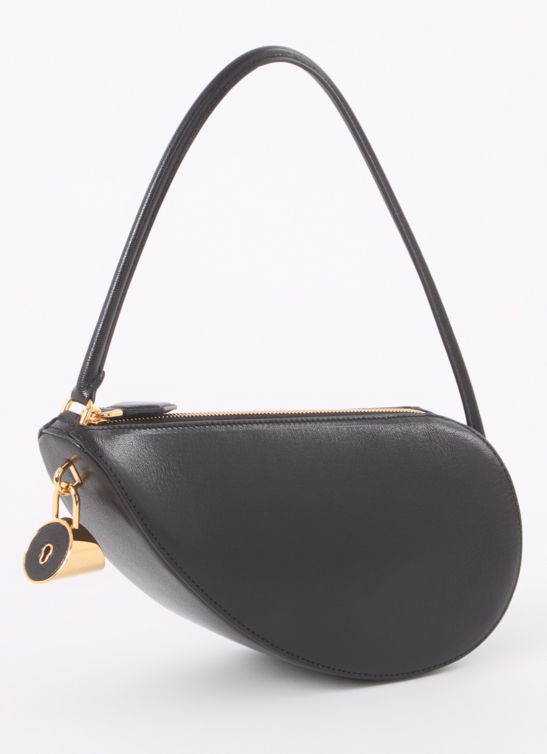 Alaïa Le Demi-Coeur S schoudertas van geitenleer - achterkant 7 zwart