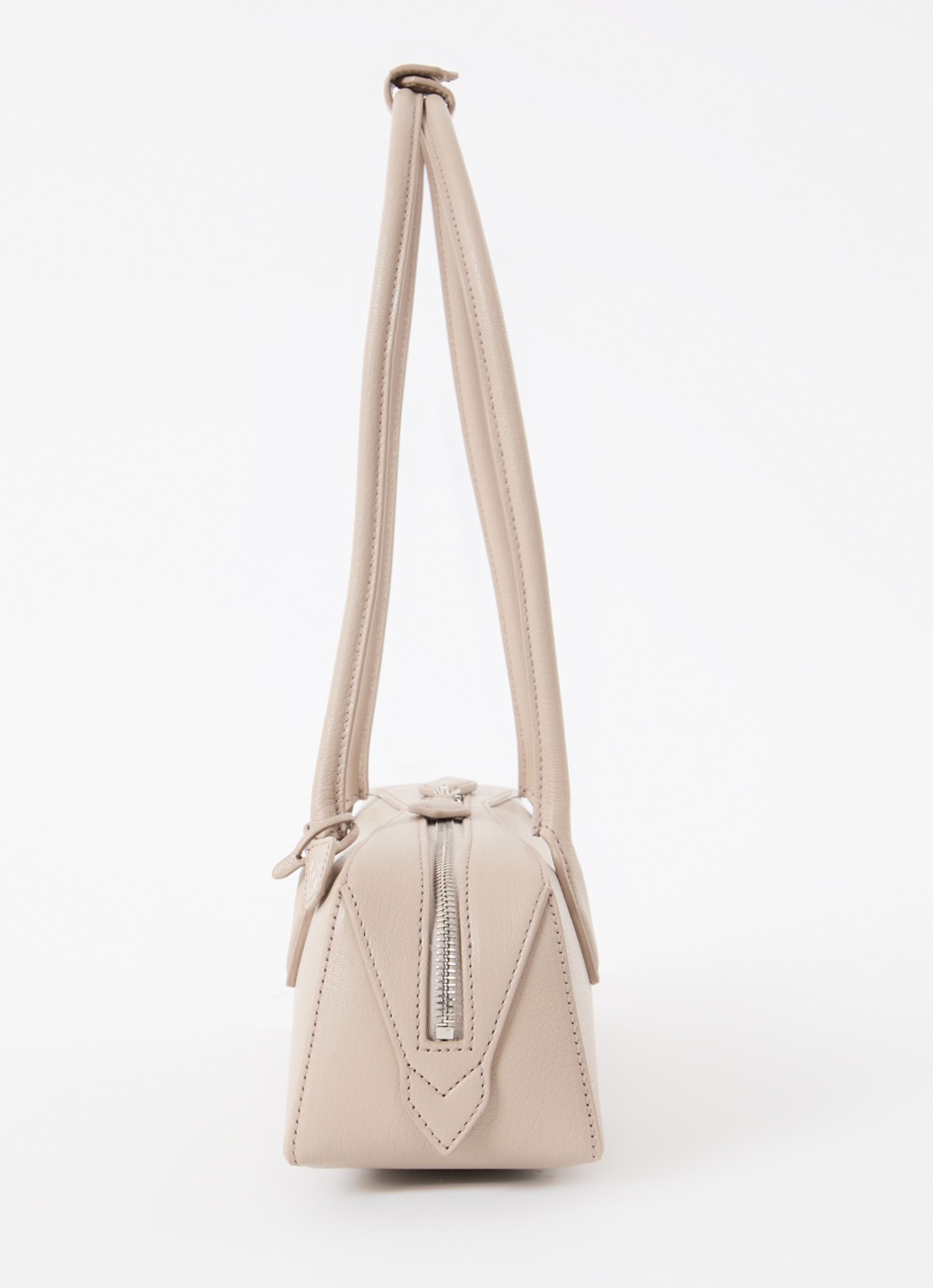 Alaïa Le Demi-Coeur S schoudertas van geitenleer - detail 5 beige