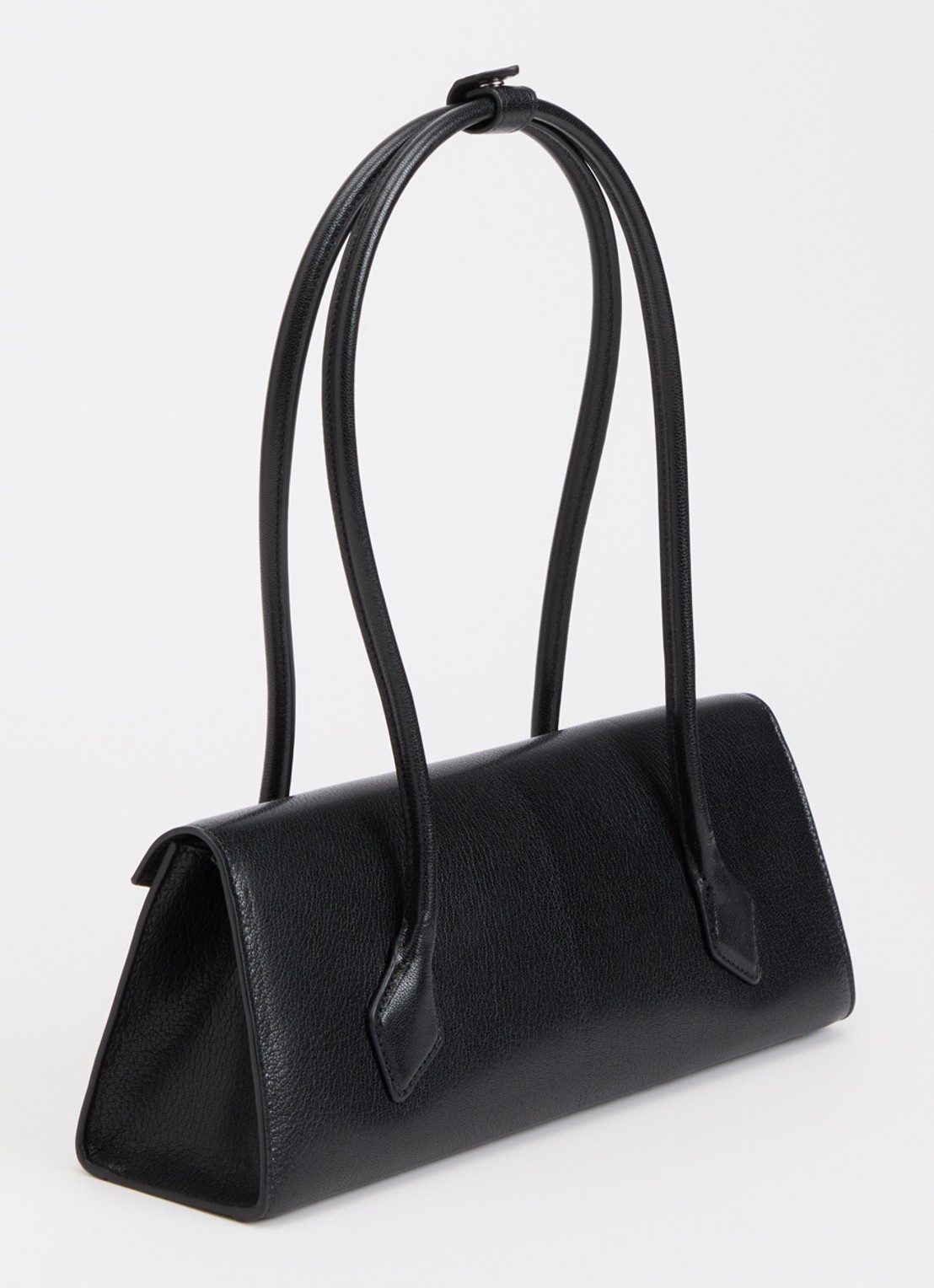Alaïa Le Teckel Flap Medium schoudertas van geitenleer - achterkant 6 zwart