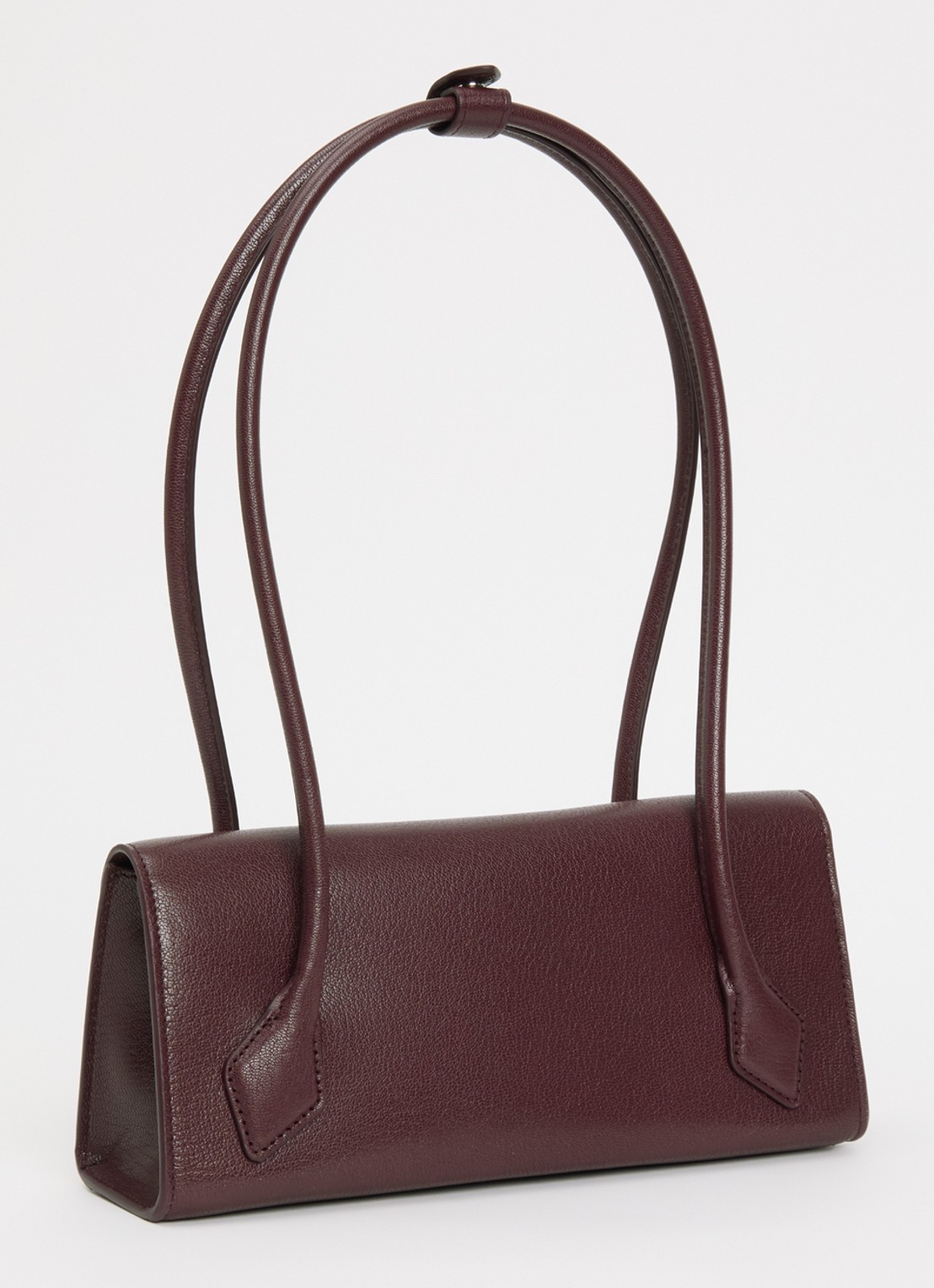 Alaïa Le Teckel Flap Small schoudertas van geitenleer - achterkant 2 bordeauxrood