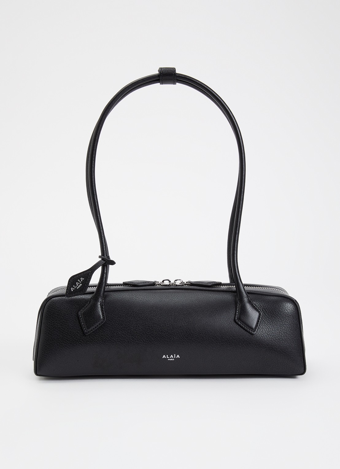 Alaïa Le Teckel Medium schoudertas van geitenleer - voorkant 4 zwart