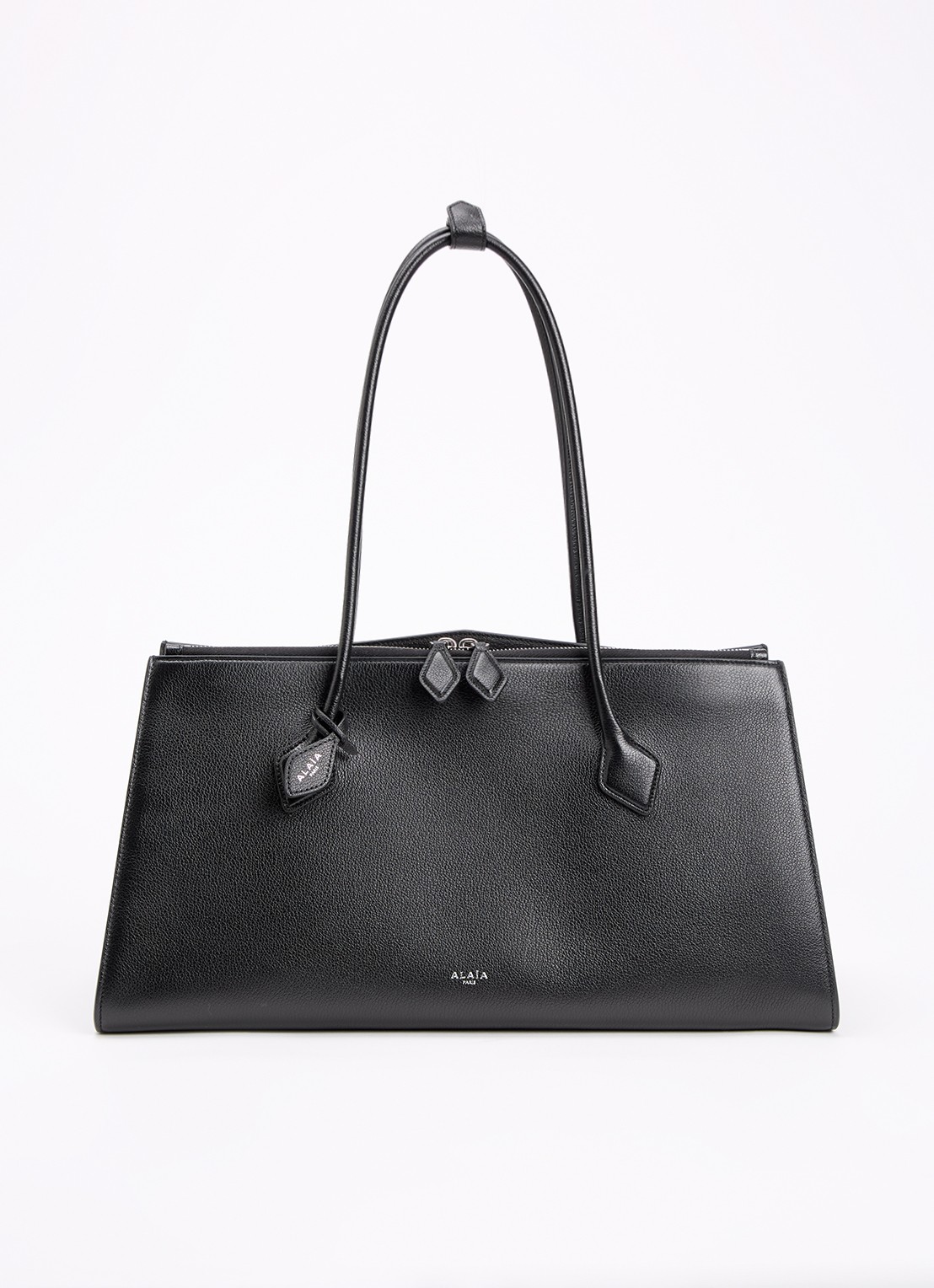Alaïa Le Teckel shopper van kalfsleer - voorkant 5 zwart