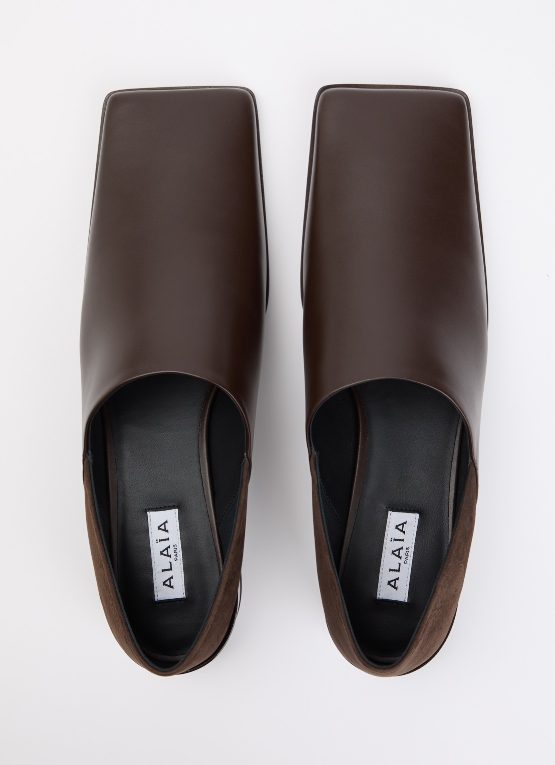 Alaïa Loafer van kalfsleer - detail 3 donkerbruin