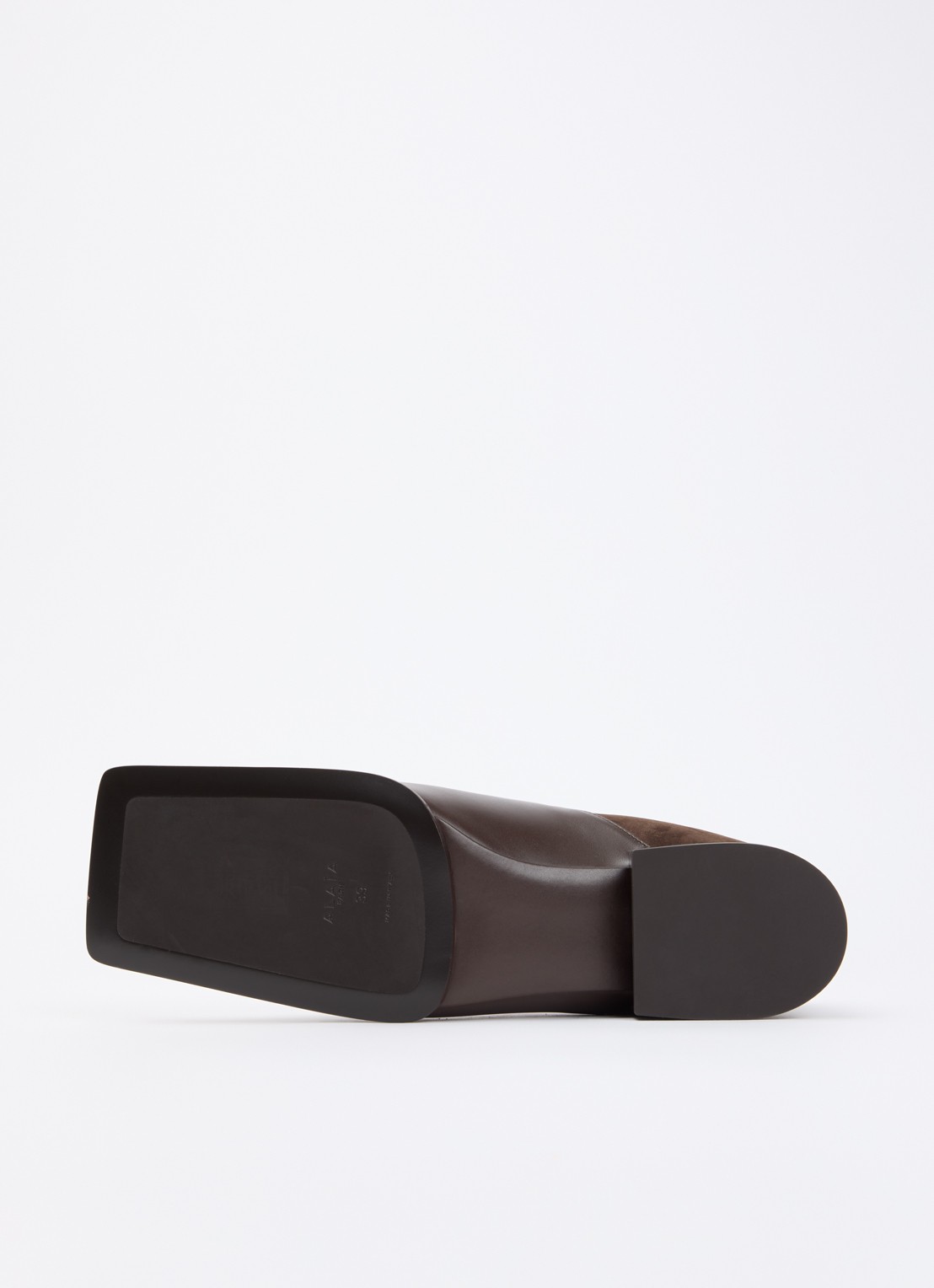 Alaïa Loafer van kalfsleer - detail 4 donkerbruin