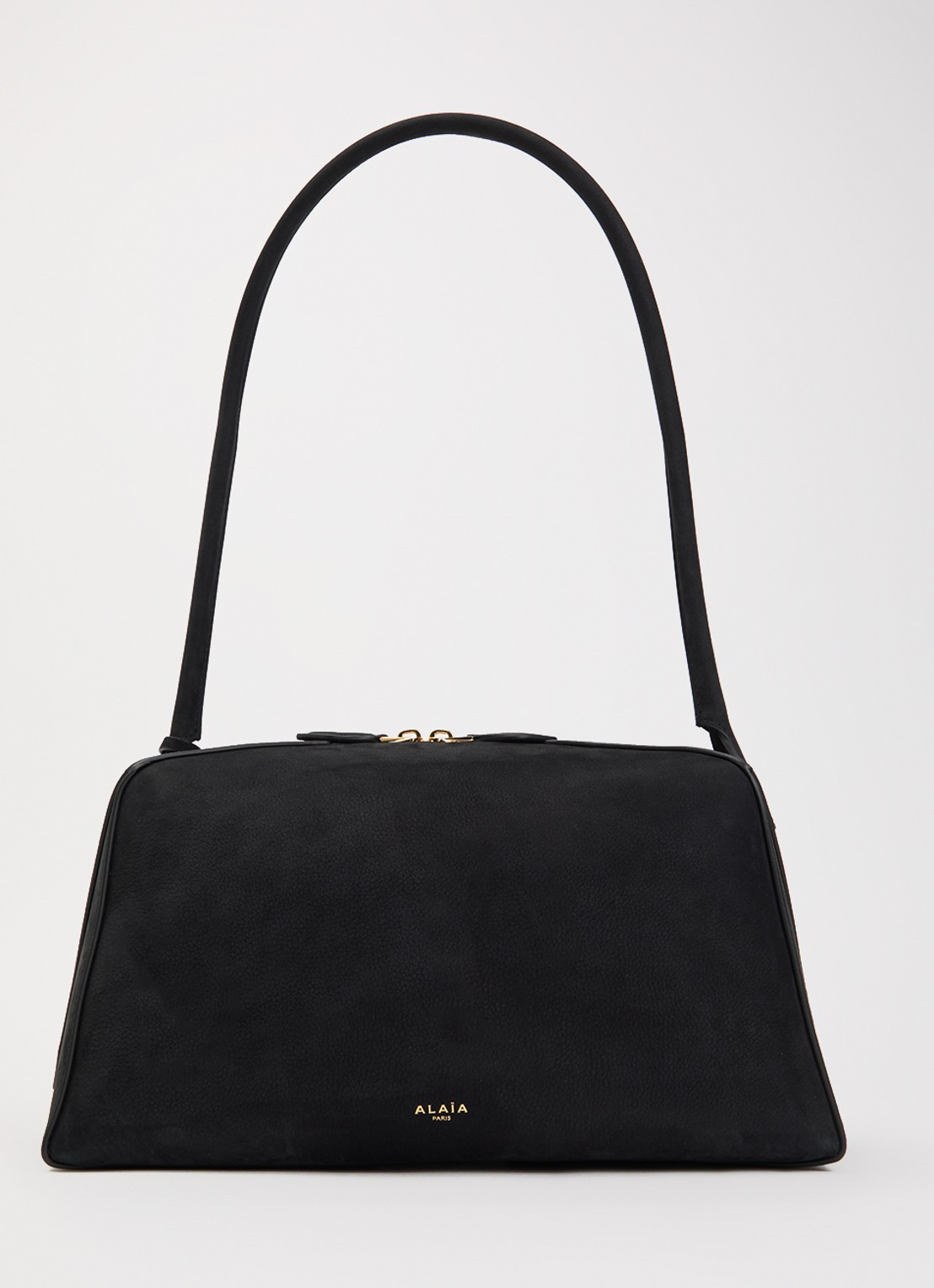 Alaïa Medium Bowling schoudertas van leer - voorkant zwart