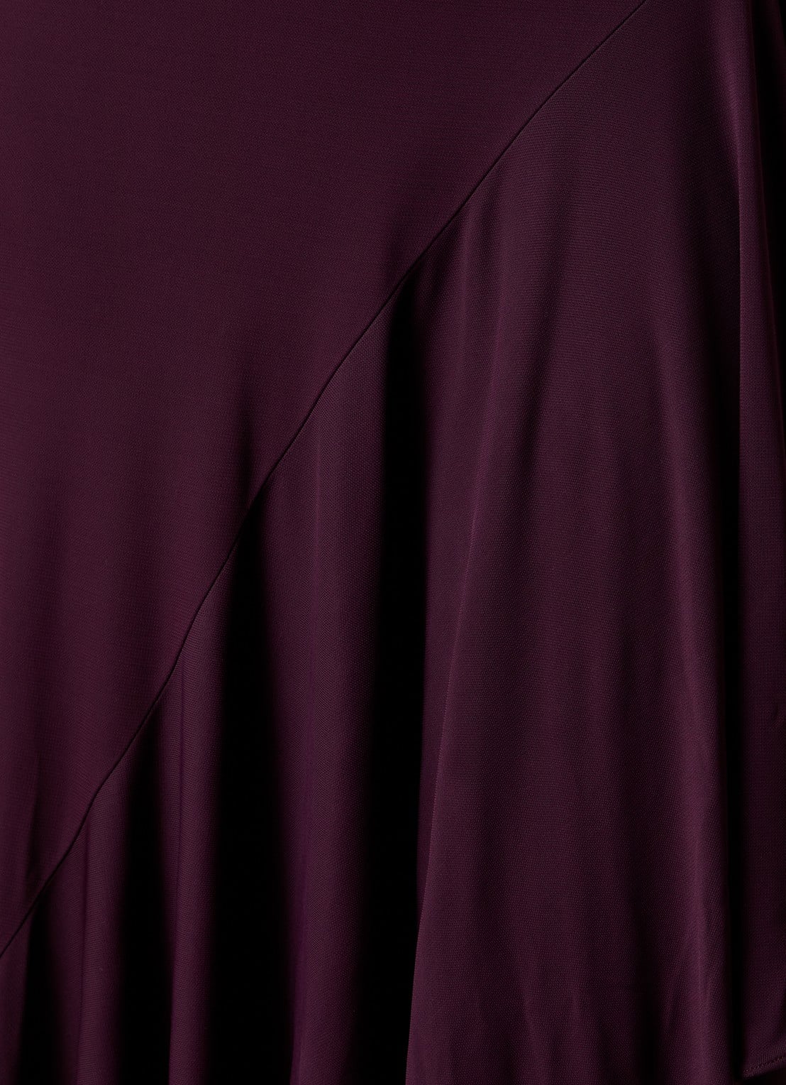 Alaïa Miidi jurk met asymmetrische zoom - detail 2 aubergine