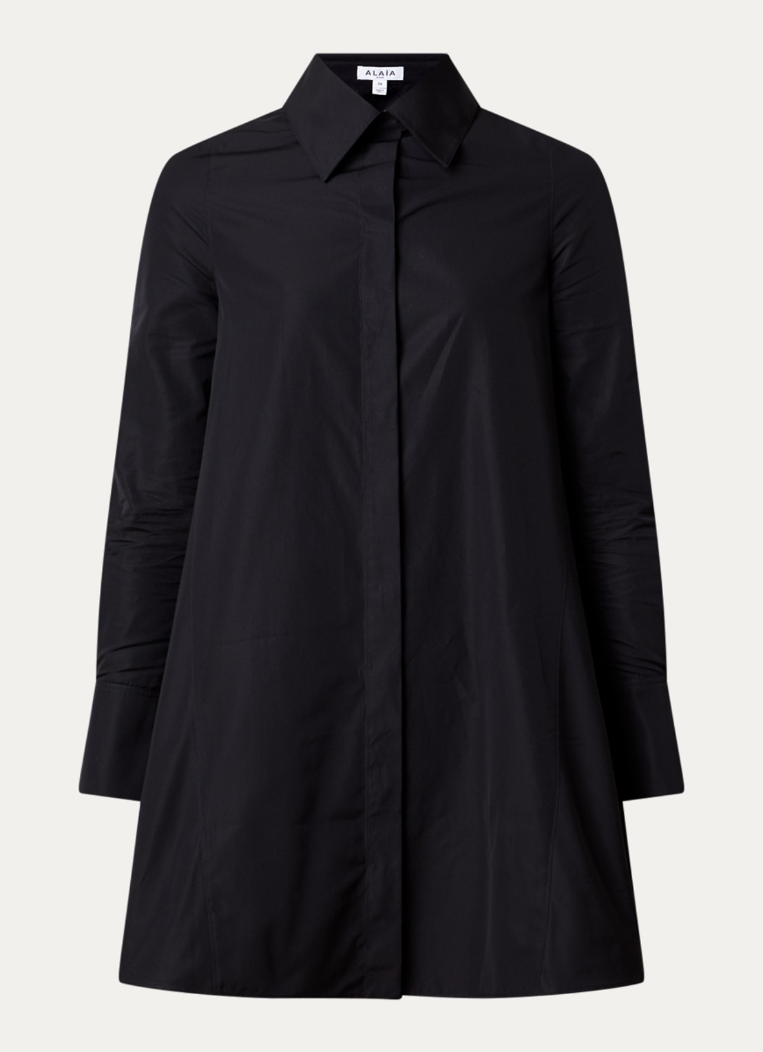 Alaïa Mini blousejurk - voorkant zwart
